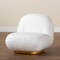 Baxton Studio Paiva Modern & Contemporary White Boucle Upholstered and Brushed Gold Finished Accent Chair 204-12580 - alternate 7